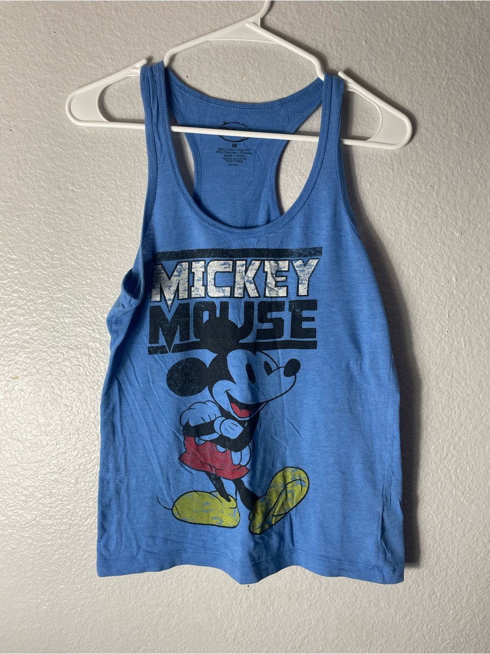Disney Blue Mickey Mouse Graphic Tank Top